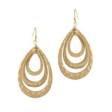 Multi Teardrop Metal Earring - view 2