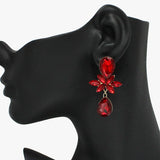 91800, TEARDROP ACCENT RHINESTONE EVENING EARRING, WEDDING, BRIDAL, PROM