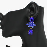 91800, TEARDROP ACCENT RHINESTONE EVENING EARRING, WEDDING, BRIDAL, PROM