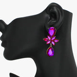 91800, TEARDROP ACCENT RHINESTONE EVENING EARRING, WEDDING, BRIDAL, PROM
