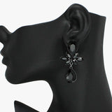 91800, TEARDROP ACCENT RHINESTONE EVENING EARRING, WEDDING, BRIDAL, PROM