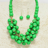 91812, BEAD CLUSTER NECKLACE