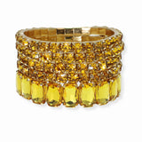 91826, RHINESTONE MULTI LAYERED STRETCH BRACELET