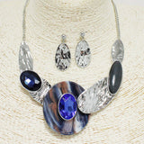 91832, CELLULOID ACETATE GEOMETRIC STATEMENT NECKLACE