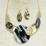 91832, CELLULOID ACETATE GEOMETRIC STATEMENT NECKLACE