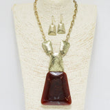 91834, GEOMETRIC CELLULOID ACETATE NECKLACE