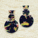 Geometric Celluloid Acetate Earring - view 2