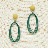 Rubber Coated Oval Dangle Earring