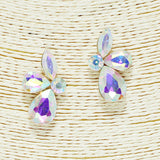 91856, TEARDROP & MARQUISE RHINESTONE EARRING, WEDDING, BRIDAL, PROM