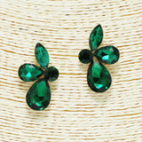 91856, TEARDROP & MARQUISE RHINESTONE EARRING, WEDDING, BRIDAL, PROM