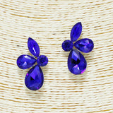 91856, TEARDROP & MARQUISE RHINESTONE EARRING, WEDDING, BRIDAL, PROM