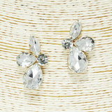91856, TEARDROP & MARQUISE RHINESTONE EARRING, WEDDING, BRIDAL, PROM