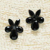 91857, FLOWER RHINESTONE EARRING, WEDDING, BRIDAL, PROM