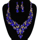 91884, MULTI RHINESTONE EVENING NECKLACE SET, WEDDING, BRIDAL, PROM