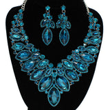 91885, MARQUISE ACCENT RHINESTONE EVENING NECKLACE SET