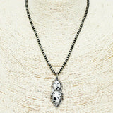 Western Hollow Stone with Navajo Bead Necklace