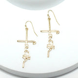 92008, "FAITH" METAL DANGLE EARRING, RELIGIOUS