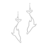 Dolphin Cutout Metal Earring, SEA Life, Ocean - view 2