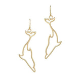 Dolphin Cutout Metal Earring, SEA Life, Ocean