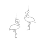 Tropical Flamingo Cutout Metal Earring