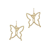 92013, GARDEN BUTTERFLY CUTOUT METAL EARRING
