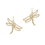 92014, GARDEN DRAGONFLY CUTOUT METAL EARRING