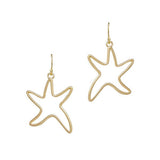 Starfish Cutout Metal Earring, SEA Life, Ocean - view 2