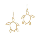 SEA Turtle Cutout Metal Earring, SEA Life, Ocean - view 2
