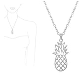 Pineapple Fruit Cutout Pendant Necklace