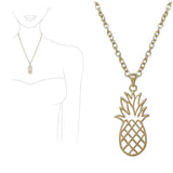 Pineapple Fruit Cutout Pendant Necklace - view 2