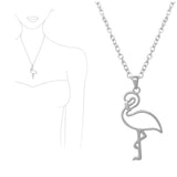 Tropical Flamingo Cutout Pendant Necklace