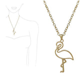 Tropical Flamingo Cutout Pendant Necklace - view 2
