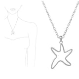 Starfish Cutout Pendant Necklace, SEA Life, Ocean