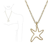 Starfish Cutout Pendant Necklace, SEA Life, Ocean - view 2
