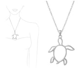 SEA Turtle Cutout Pendant Necklace, SEA Life, Ocean