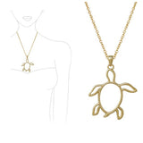 SEA Turtle Cutout Pendant Necklace, SEA Life, Ocean - view 2