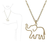 Elephant Cutout Pendant Necklace