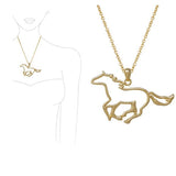 Horse Cutout Pendant Necklace - view 2