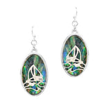 Sailboat Cutout with Abalone Oval Shell Earring