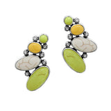 Western Oval Accent Turquoise Stone Earring