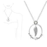 92083, "ANGEL BLESSING" ANGEL WING CHARM PENDANT NECKLACE