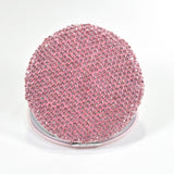 92114, ROUND SHAPE CRYSTAL RHINESTONE COMPACT MIRROR