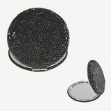 92114, ROUND SHAPE CRYSTAL RHINESTONE COMPACT MIRROR
