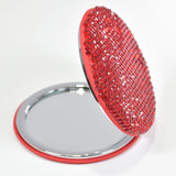 92114, ROUND SHAPE CRYSTAL RHINESTONE COMPACT MIRROR