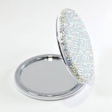 92114, ROUND SHAPE CRYSTAL RHINESTONE COMPACT MIRROR