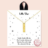 92124, GOLD DIPPED, "LITTLE STAR" DAINTY CUBIC ZIRCONIA NECKLACE