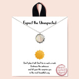 92162, 18K GOLD DIPPED "EXPECT THE UNEXPECTED" DAINTY CHARM NECKLACE