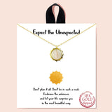 92162, 18K GOLD DIPPED "EXPECT THE UNEXPECTED" DAINTY CHARM NECKLACE