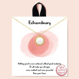 92163, 18K GOLD DIPPED "EXTRAORDINARY" DAINTY CHARM NECKLACE