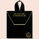 92174, GOLD DIPPED, DAINTY BAR PAVE CUBIC ZIRCONIA NECKLACE